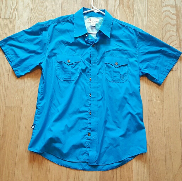Miskeen Originals Button Down Medium Solid Blue - Picture 1 of 2